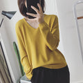 Img 17 - Long Sleeved Casual Korean Knitted V-Neck Loose Women Sweater