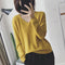 Img 17 - Long Sleeved Casual Korean Knitted V-Neck Loose Women Sweater