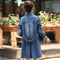 Img 3 - Denim Women Mid-Length Casual Double-Breasted Windbreaker