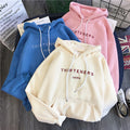 Img 4 - Sweatshirt Long Sleeved Pullover Women Loose Korean Alphabets Embroidery Style
