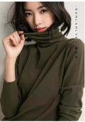 Img 16 - Women Europe High Collar Solid Colored Long Sleeved Sweater