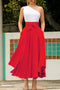 Img 6 - Hot Selling Europe Women Solid Colored Flare Belt Skirt