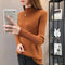 Img 14 - Half-Height Collar Women Western Tops Slimming Slim-Look Knitted Long Sleeved Sweater