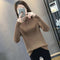 Img 7 - Half-Height Collar Women Western Tops Slimming Slim-Look Knitted Long Sleeved Sweater