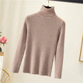 Img 3 - High Collar Women Long Sleeved Slimming Solid Colored Tops All-Matching Stretchable Sweater