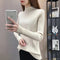 Img 12 - Half-Height Collar Women Western Tops Slimming Slim-Look Knitted Long Sleeved Sweater