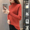 Img 15 - Half-Height Collar Women Western Tops Slimming Slim-Look Knitted Long Sleeved Sweater