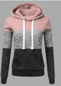 Img 2 - Thick Long Sleeved Hoodies Spliced Loose Student Tops Women Solid Colored Sweatshirt