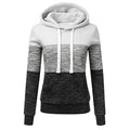 IMG 108 of Thick Long Sleeved Hoodies Spliced Loose Student Tops Women Solid Colored Sweatshirt Outerwear