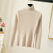 Img 11 - High Collar Women Long Sleeved Slimming Solid Colored Tops All-Matching Stretchable Sweater