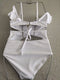 IMG 136 of Korea Popular Inspired White Two Piece Ruffle Collar V-Neck Pink Student High Waist Swimsuit Women Swimwear