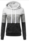 Img 3 - Thick Long Sleeved Hoodies Spliced Loose Student Tops Women Solid Colored Sweatshirt