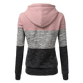 IMG 109 of Thick Long Sleeved Hoodies Spliced Loose Student Tops Women Solid Colored Sweatshirt Outerwear