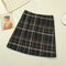 Img 8 - Trendy High Waist Wool Chequered Skirt Women Korean Slim Look Anti-Exposed A-Line Pencil Skirt