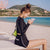 Img 2 - Sporty Two Piece Slim Look Swimsuit Women Black Long Sleeved Korean ins