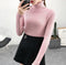 Img 11 - High Collar Slimming Fitted Sweater Women Long Sleeved Tops Sweater