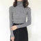 Img 9 - High Collar Slimming Fitted Sweater Women Long Sleeved Tops Sweater