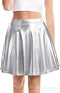 Img 1 - Europe Nightclubs Stage Solid Colored Costume Trendy PU Skirt Women Pleated Skirt