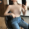 Img 1 - High Collar Slimming Fitted Sweater Women Long Sleeved Tops Sweater