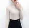 Img 7 - High Collar Slimming Fitted Sweater Women Long Sleeved Tops Sweater