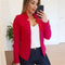 Img 3 - Europe Solid Colored Casual Blazer Tops Women Blazer