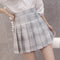 Img 3 - Pleated Women Student Korean All-Matching High Waist A Line Chequered Skirt