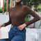 Img 5 - High Collar Slimming Fitted Sweater Women Long Sleeved Tops Sweater