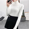 Img 2 - High Collar Slimming Fitted Sweater Women Long Sleeved Tops Sweater