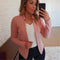 Europe Solid Colored Casual Blazer Tops Women Blazer