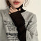 Img 3 - Lace Mesh Undershirt Women Long Sleeved Plus Size High Collar Under T-Shirt Solid Colored Western Tops