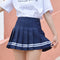 Img 4 - Korean Women Pleated College High Waist Anti-Exposed A-Line Skirt