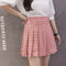 Img 4 - Pleated Women Student Korean All-Matching High Waist A Line Chequered Skirt