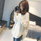 IMG 105 of Korean V-Neck Splitted Loose Slim Look Long Sleeved Sweater Women Casual Outerwear
