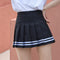 Img 6 - Korean Women Pleated College High Waist Anti-Exposed A-Line Skirt