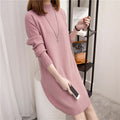 IMG 102 of Half-Height Collar Sweater Women Loose Korean Mid-Length Undershirt Outerwear