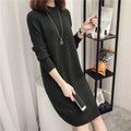 IMG 109 of Half-Height Collar Sweater Women Loose Korean Mid-Length Undershirt Outerwear