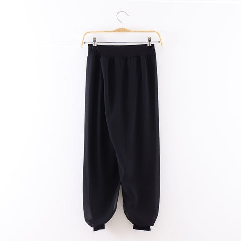 Img 5 - Dance Yoga Pants Ankle-Length Chiffon Slim-Look Lantern Slim-Fit Thin Plus Size Women Culottes Pants