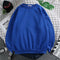 Thick Sweatshirt INS Loose All-Matching Solid Colored Couple Long Sleeved Women Outerwear