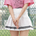 Img 3 - Korean Women Pleated College High Waist Anti-Exposed A-Line Skirt