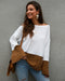IMG 129 of Original Design Color-Matching Spliced Long Sleeved Loose Knitted Sweater Outerwear