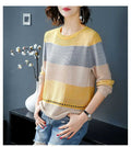 IMG 116 of Sweater Women Korean Mix Colours See Through Short Undershirt Thin Tops Outerwear