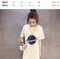 IMG 104 of Bling Embroidery T-Shirt Summer Korean Loose Plus Size Women Mid-Length Casual Tops T-Shirt