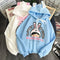 IMG 109 of Sweatshirt Women Double Layer Hooded Korean Thick Loose Student Adorable Outerwear