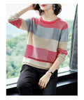 IMG 113 of Sweater Women Korean Mix Colours See Through Short Undershirt Thin Tops Outerwear