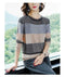 IMG 115 of Sweater Women Korean Mix Colours See Through Short Undershirt Thin Tops Outerwear