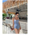 IMG 102 of Popular Fresh Looking Chequered Swimsuit Women One-Piece Sexy High Waist Bikini Spa Swimwear
