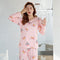 IMG 174 of Korean Round-Neck Long Sleeved Pajamas Women Casual Cozy Loose Teens Loungewear Sets Sleepwear