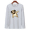 IMG 113 of Long Sleeved T-Shirt Tops Cotton Trendy Round-Neck Undershirt Sweatshirt Outerwear