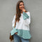 IMG 141 of Original Design Color-Matching Spliced Long Sleeved Loose Knitted Sweater Outerwear