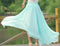 Img 1 - Korean All-Matching Fairy Dress Maxi Chiffon Flare Skirt Solid Colored Korea Trendy Beach Skirt